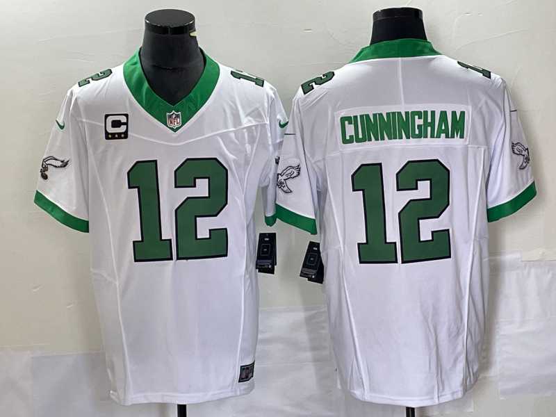 Men's Philadelphia Eagles #12 Randall Cunningham White 2023 F.U.S.E. Vapor Untouchable With C Patch Stitched Football Jersey,We sell and wholesale Men's Philadelphia Eagles #12 Randall Cunningham White 2023 F.U.S.E. Vapor Untouchable With C Patch Stitched Football Jersey on line form chian!